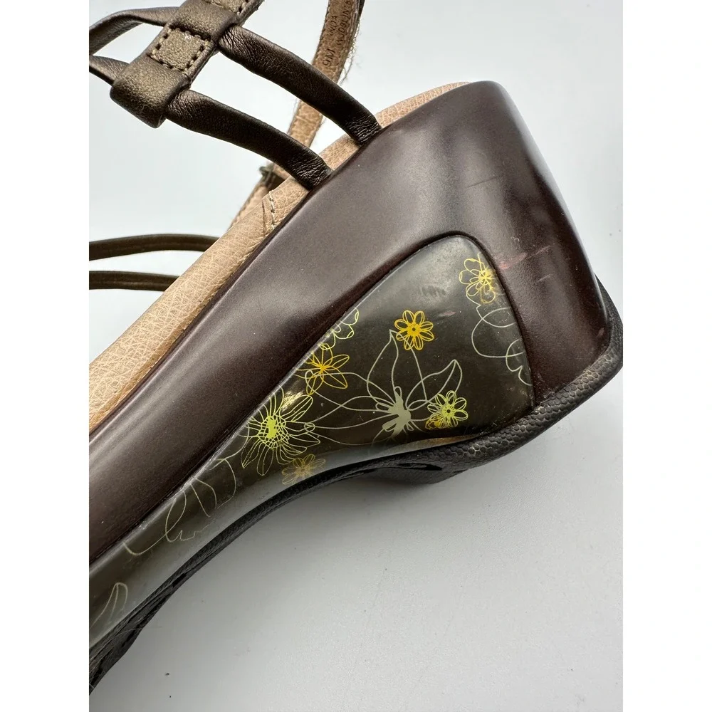 Jambu Linda Wedge Sandals Womens 9M Bronze Braided Strappy Sport Shoes
